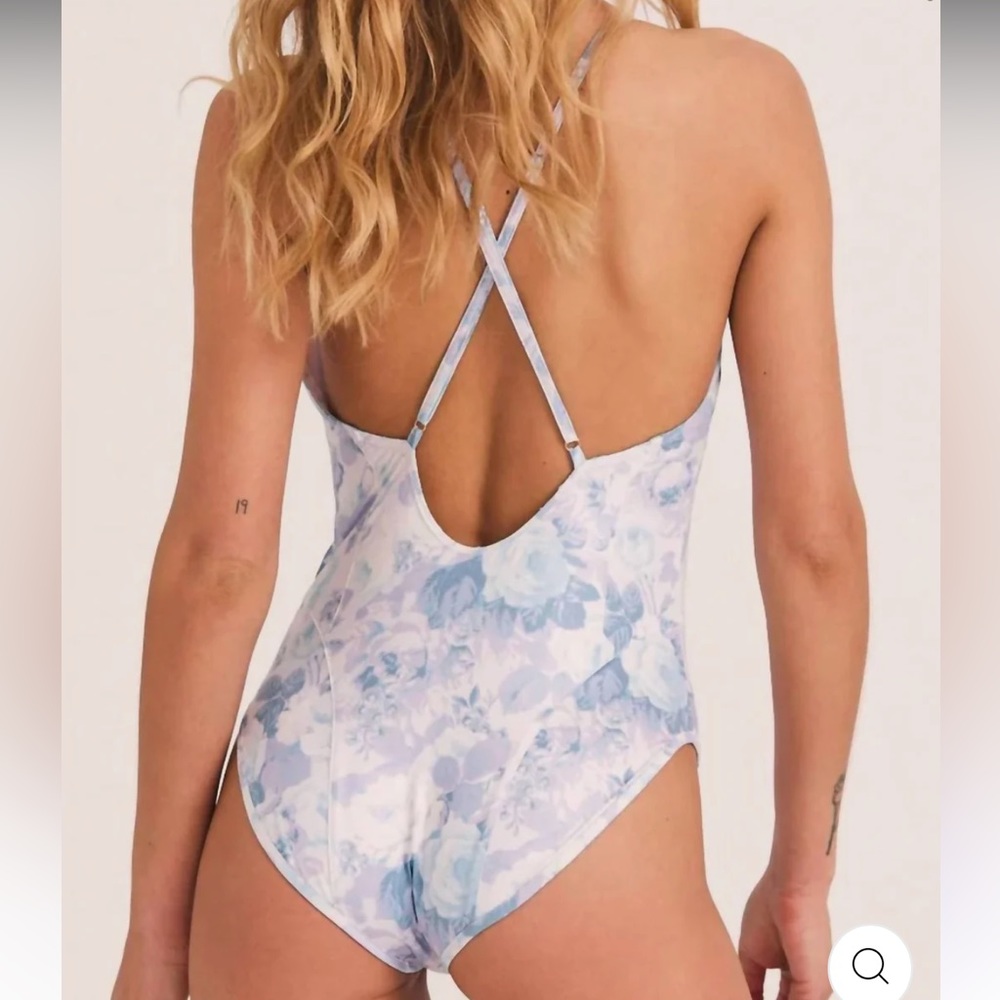 🩷 NWOT LOVESHACKFANCY SHAILEE ONE PIECE (Light Blue Rain)